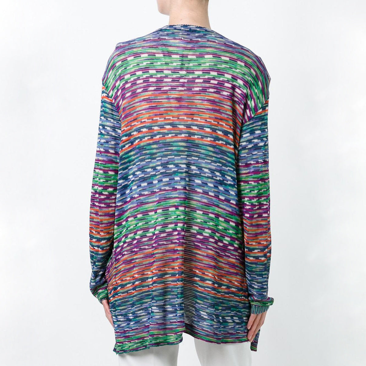 Multicolour knit cardigan by Other Designers featuring a cozy, multicolored woven pattern and button closure.