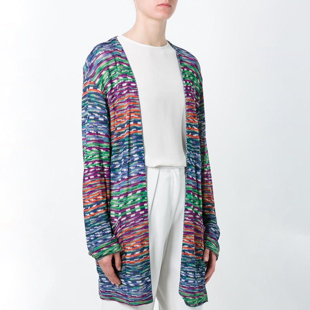 Multicolour knit cardigan by Other Designers featuring a cozy, multicolored pattern and button closure.