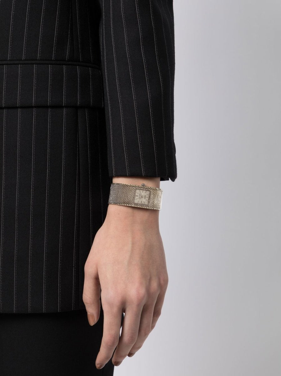 Vintage Finds Centaur De Luxe gold bracelet watch with a classic round face and elegant design.