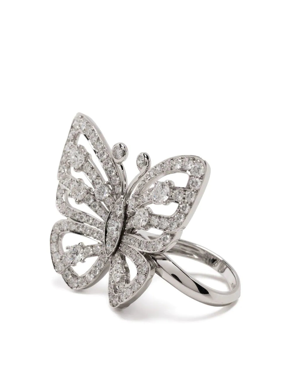 Van Cleef & Arpels Butterfly Ring featuring a delicate butterfly design in gold with gemstone accents.