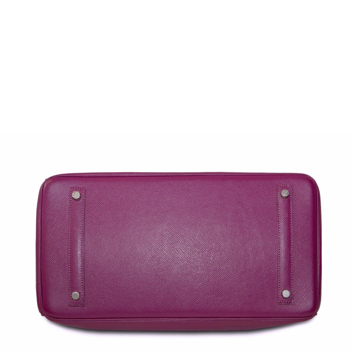 Hermès Birkin 35 Anemone Epsom PHW top handle bag with gold hardware and structured design, showcasing its vibrant color and elegant craftsmanship.