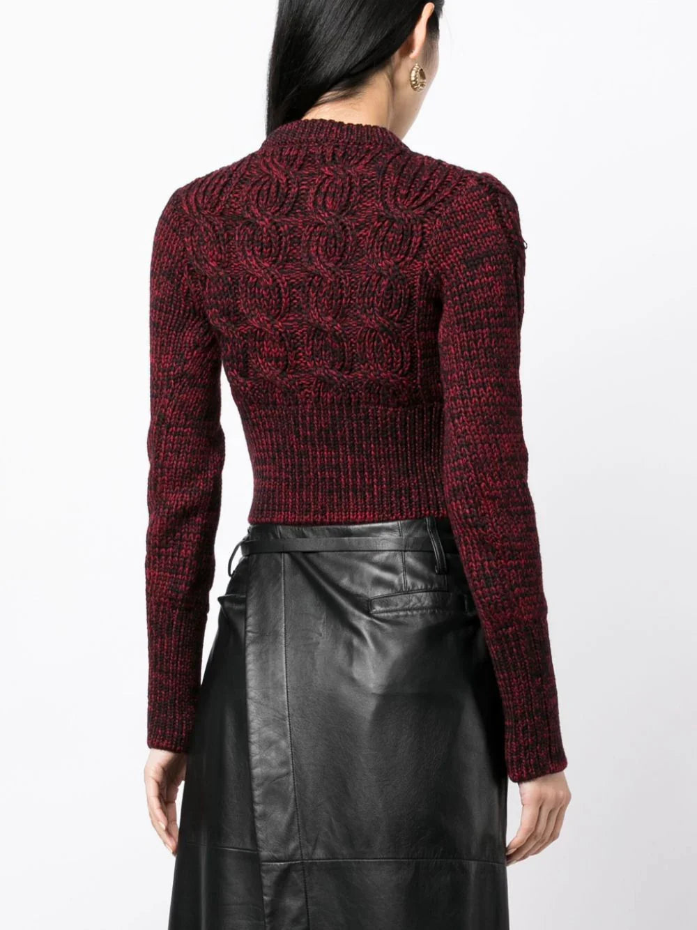 Prada chunky knit cardigan in soft beige with oversized fit, detailed stitching, and long sleeves, perfect for cozy tops.