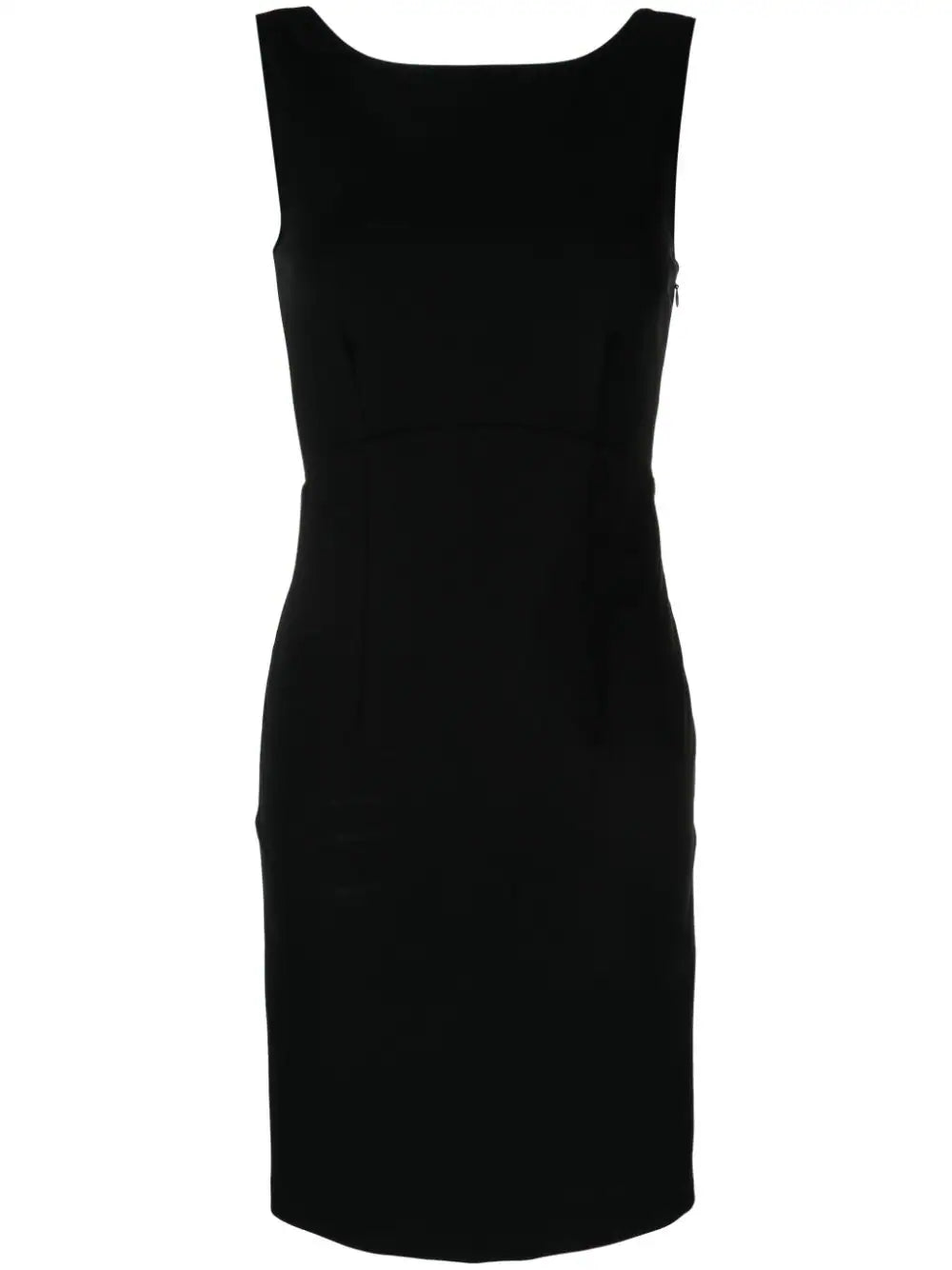 Prada scoop back sleeveless dress featuring a stylish design, sleeveless cut, and elegant fit perfect for summer occasions.
