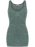 Aqua green Prada knitted top from the 2000s with a fitted design, featuring textured knit fabric and short sleeves.