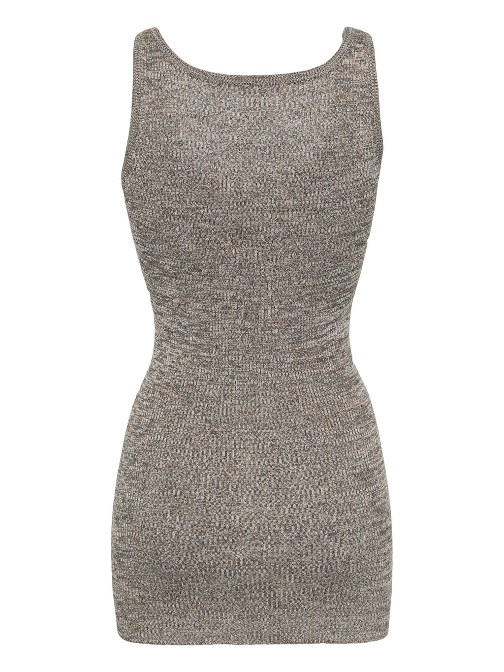 Brown 2000s Prada knitted top, stylish vintage long-sleeve sweater with textured knit pattern.