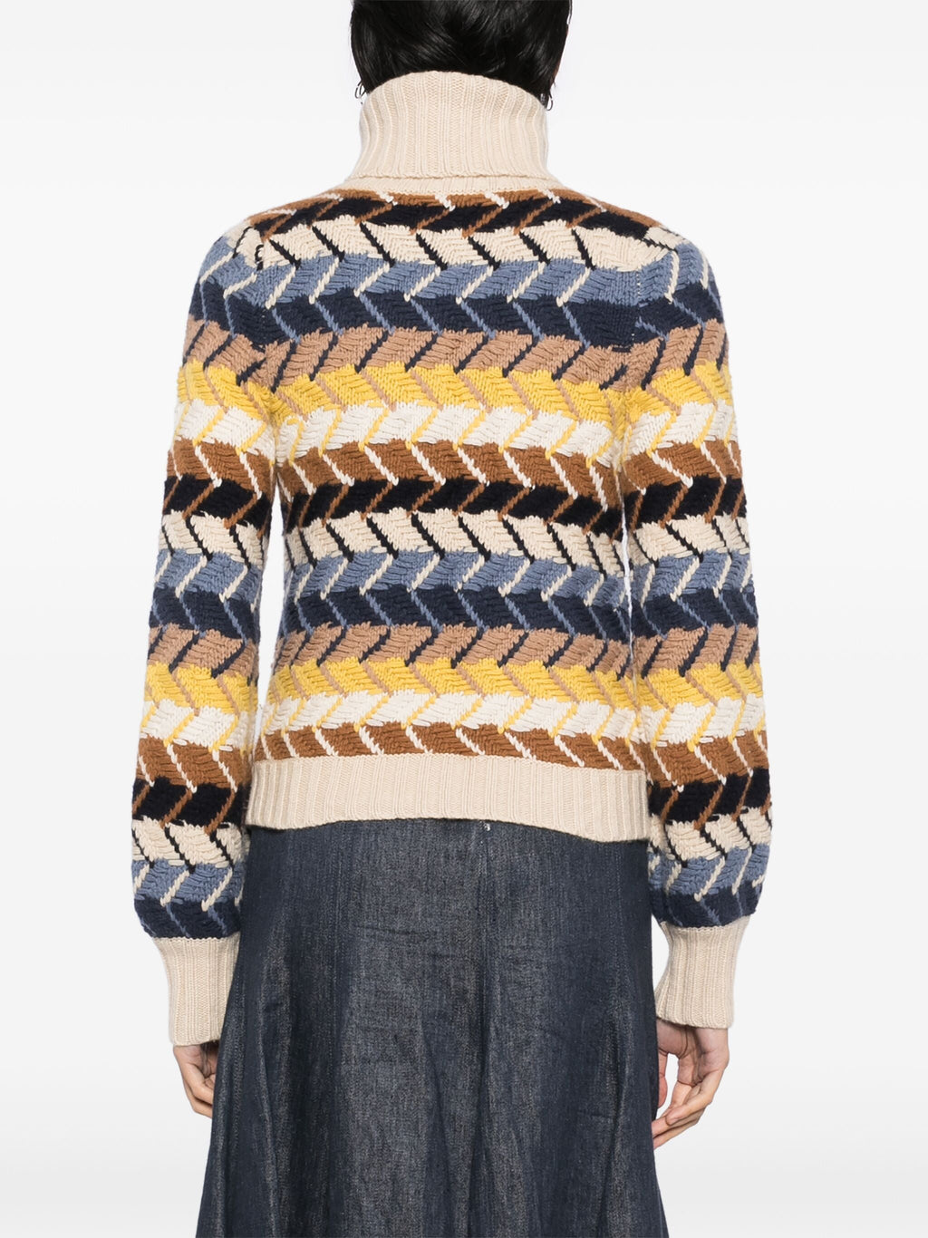 Colorful knit jumper by Chloé featuring multicolored patterns and a cozy, stylish design perfect for casual wear.