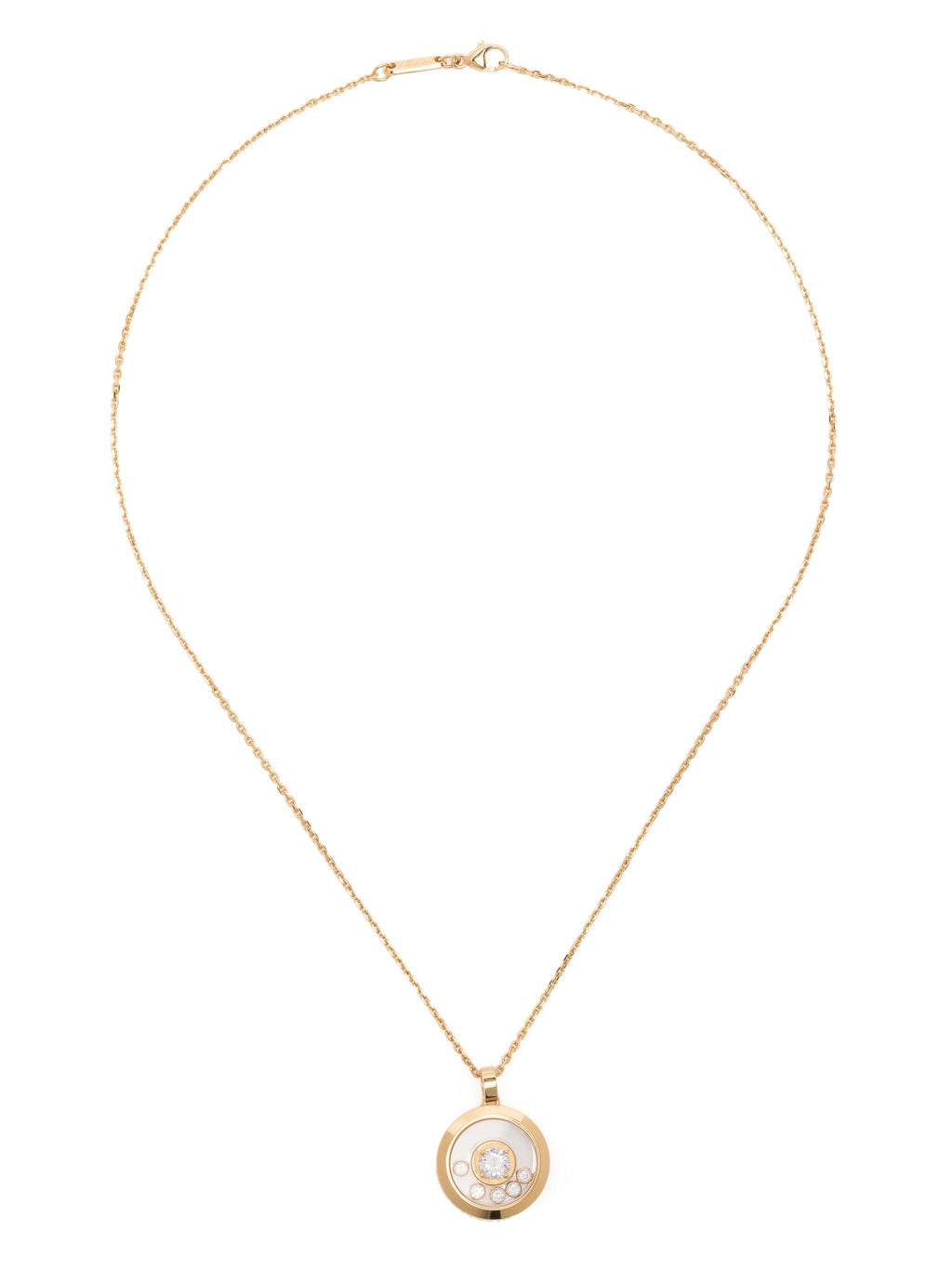 Chopard Happy Diamonds Icons Necklace featuring sparkling diamond accents on elegant fine jewelry chain.