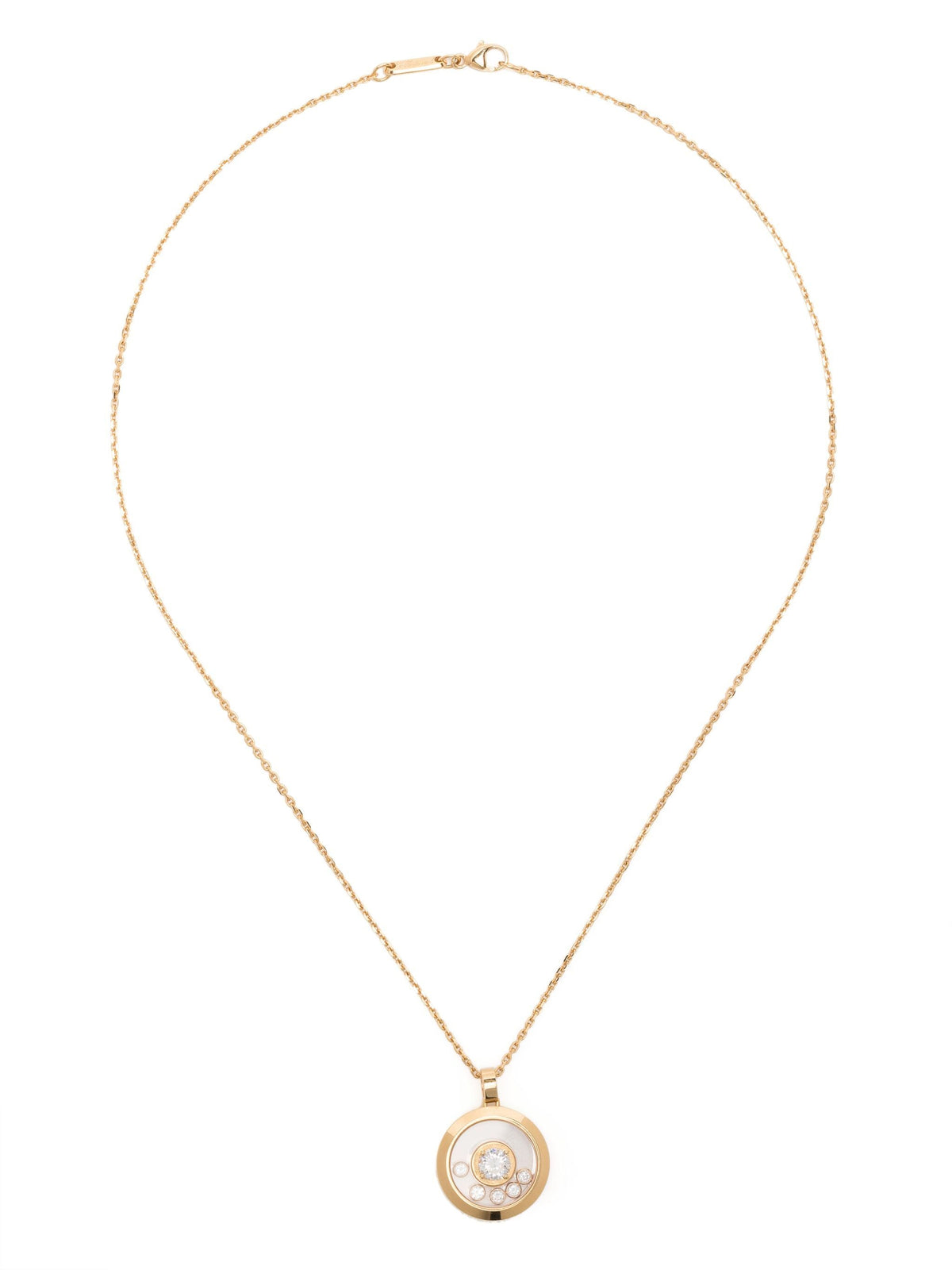 Chopard Happy Diamonds Icons Necklace featuring sparkling diamond accents on elegant fine jewelry chain.