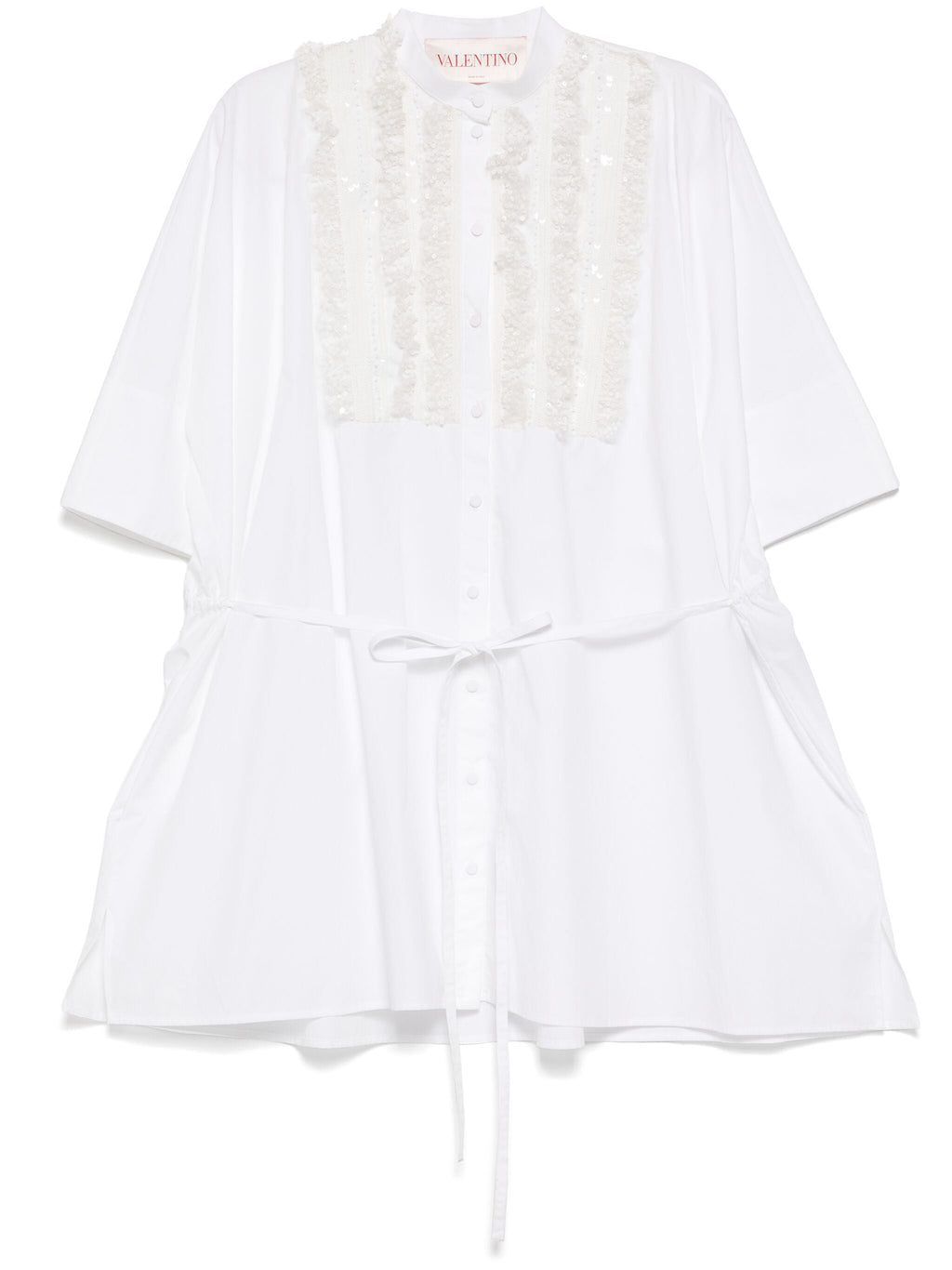 Valentino ruffle shirt, stylish women's top with elegant ruffle details and classic design, perfect for sophisticated looks.