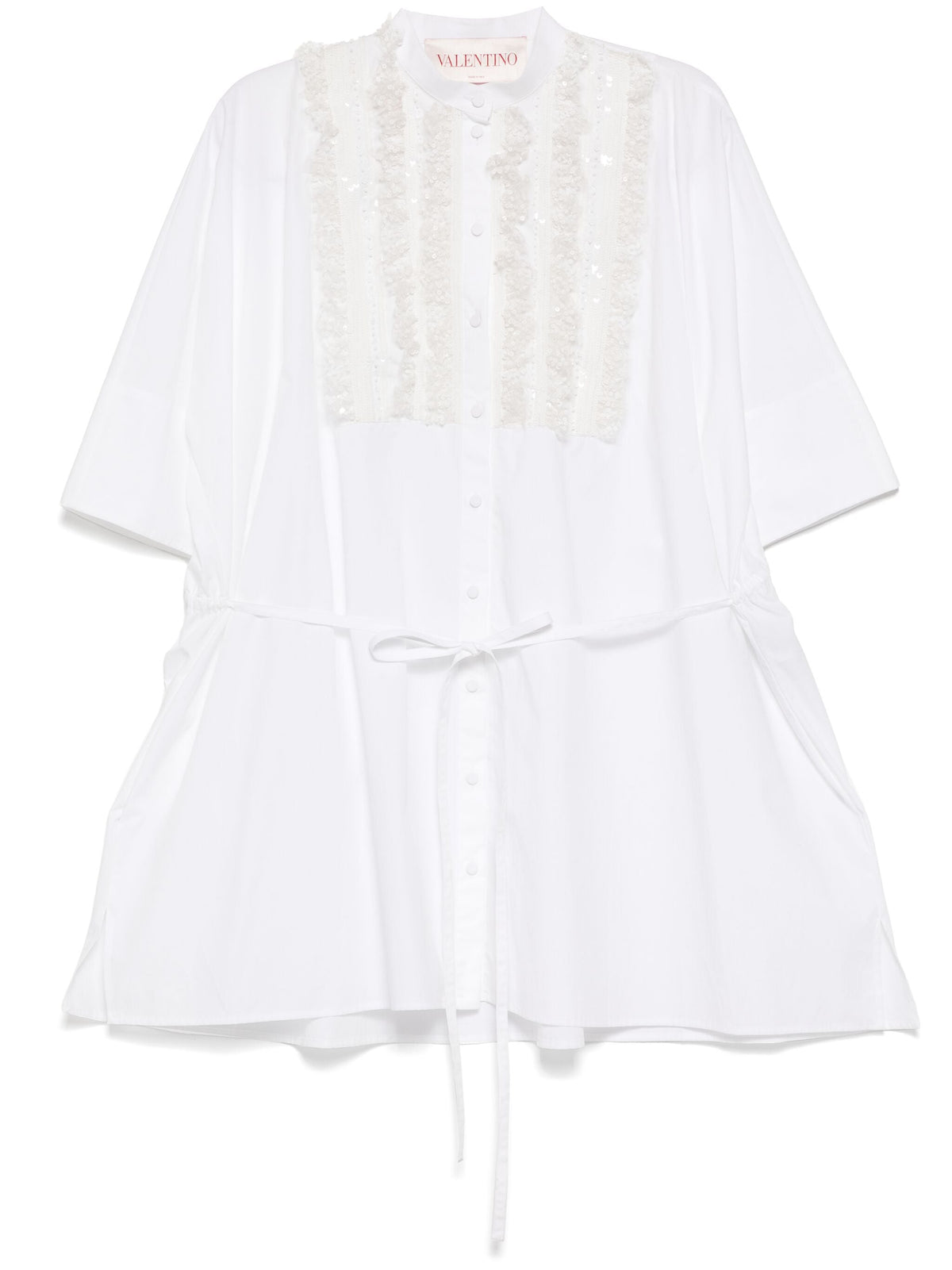 Valentino ruffle shirt, stylish women's top with elegant ruffle details and classic design, perfect for sophisticated looks.