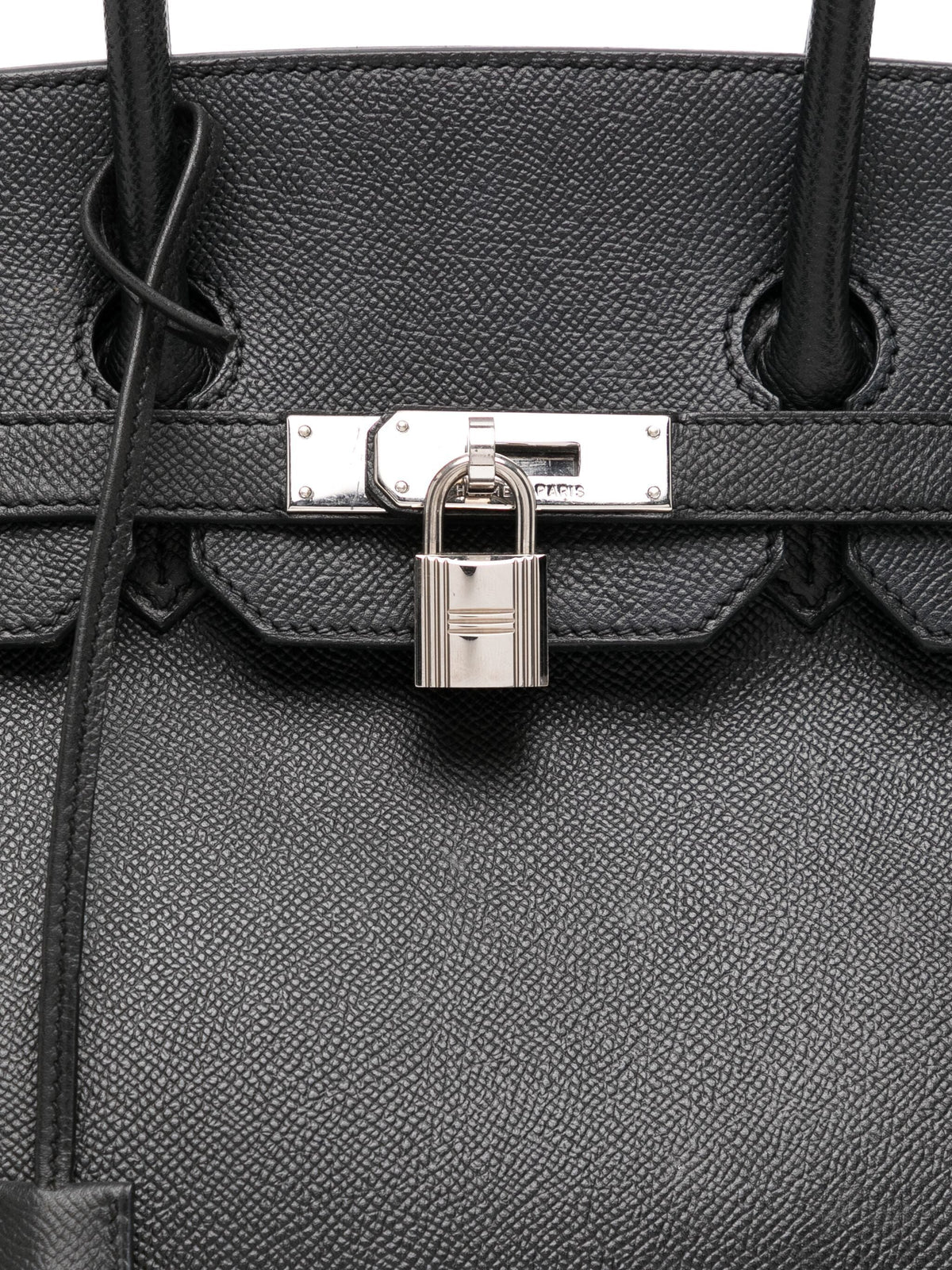 Hermès Birkin 35 black Epsom leather top handle bag with gold hardware, showcasing its structured design and premium craftsmanship.