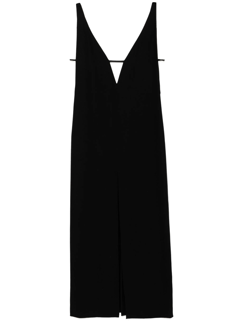 Deep V-neck slip dress by The Row, elegant sleeveless dress with a smooth fabric and minimalist design perfect for formal wear.