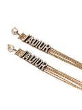 Dior J'Adior crystal dangle chain earrings with sparkling crystals and elegant chain design, stylish for formal or casual wear.