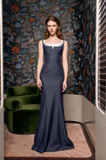 Embellished Denim Bustier Dress