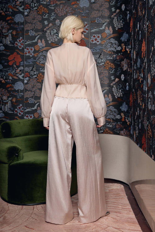 Blush Lace Drawstring Trousers