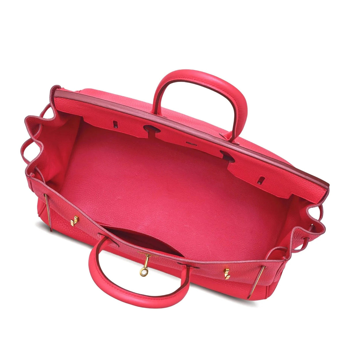 Hermès Birkin 35 Bougainvillea Clemence GHW top handle bag with gold hardware and structured design.