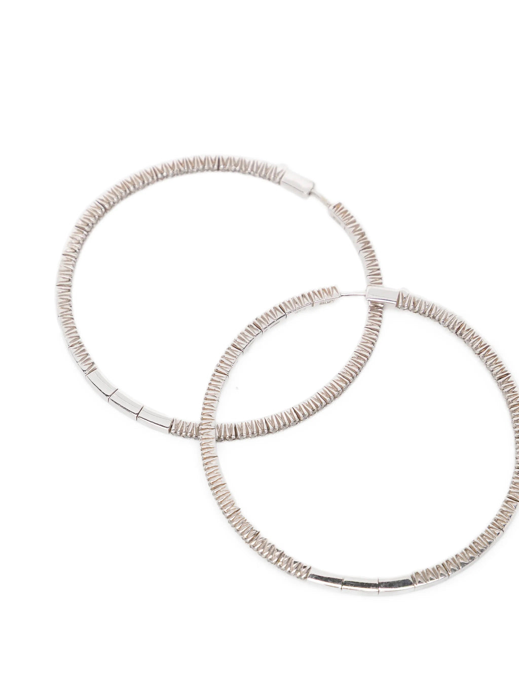 Vintage Finds pavé hoop earrings featuring sparkling, round-cut stones in a classic hoop design.
