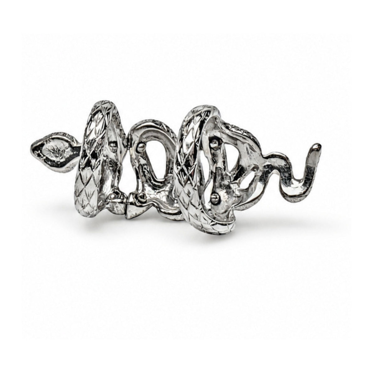 18K gold coiled snake ring with intricate design, showcasing a luxurious and stylish jewelry piece from Other Designers.