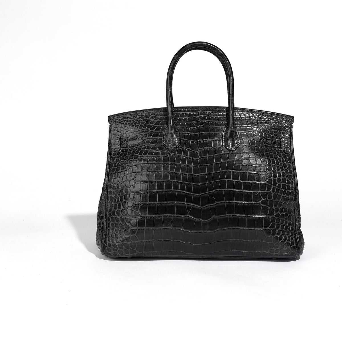 Hermès Birkin 35 Grey PHW top handle bag with gold hardware, showcasing its luxurious leather design.