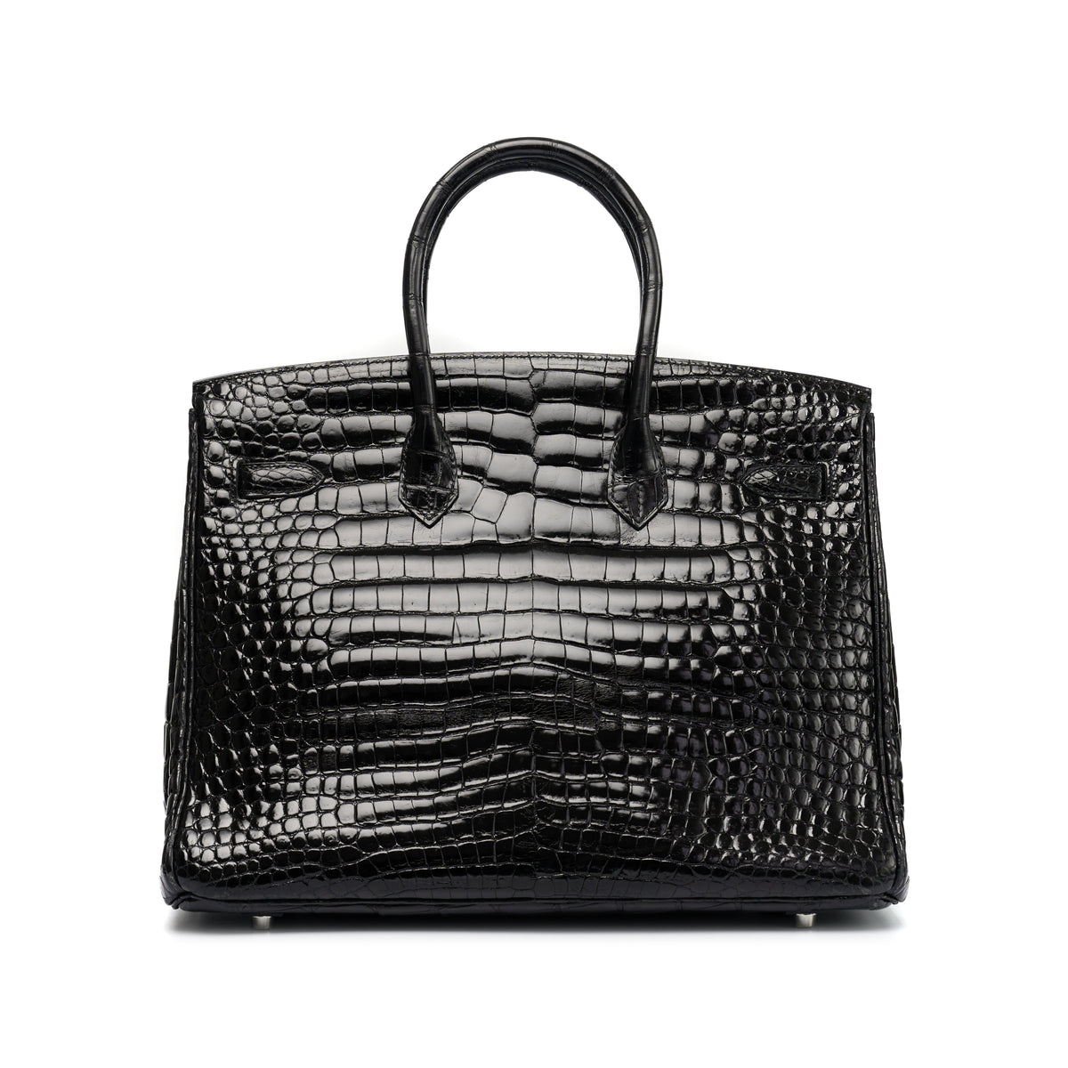 Hermès Birkin 35 Exotic top handle bag with pale gold hardware, showcasing luxurious textured leather and elegant craftsmanship.