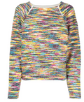 Colorful rainbow jumper top by Chloé featuring vibrant knit design and long sleeves, perfect for casual stylish wear.