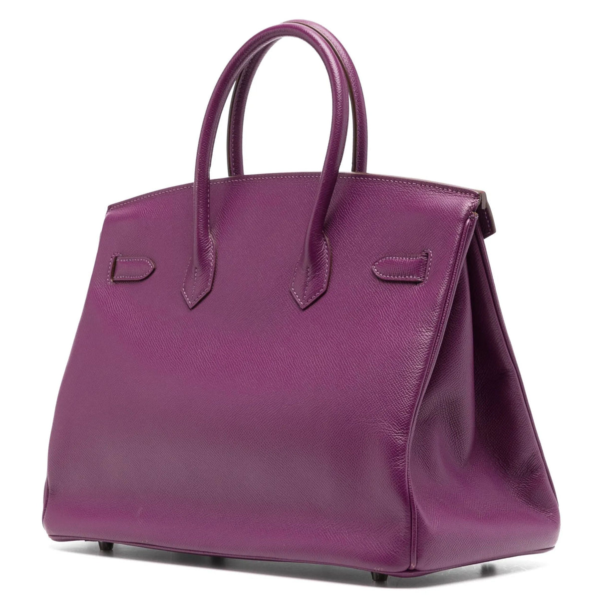 Hermès Birkin 35 Anemone Epsom top handle bag with gold hardware, showcasing its luxurious textured leather and elegant design.