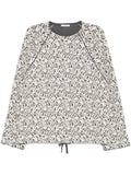 Chloé patterned jacquard wool jumper, cozy long-sleeve tops with intricate knit design, stylish winter knitwear.