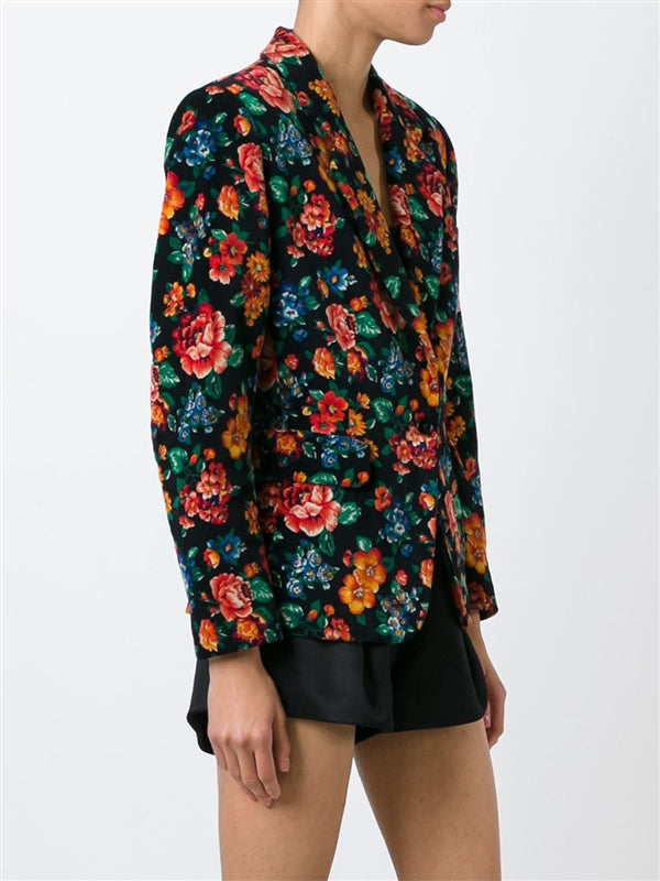 Floral print slim fit blazer from Other Designers, stylish tailored blazer with vibrant floral pattern, perfect for smart casual outfits.