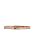 Hermès rose gold diamond Kelly bracelet with intricate design, featuring sparkling diamonds on a luxurious bracelet.