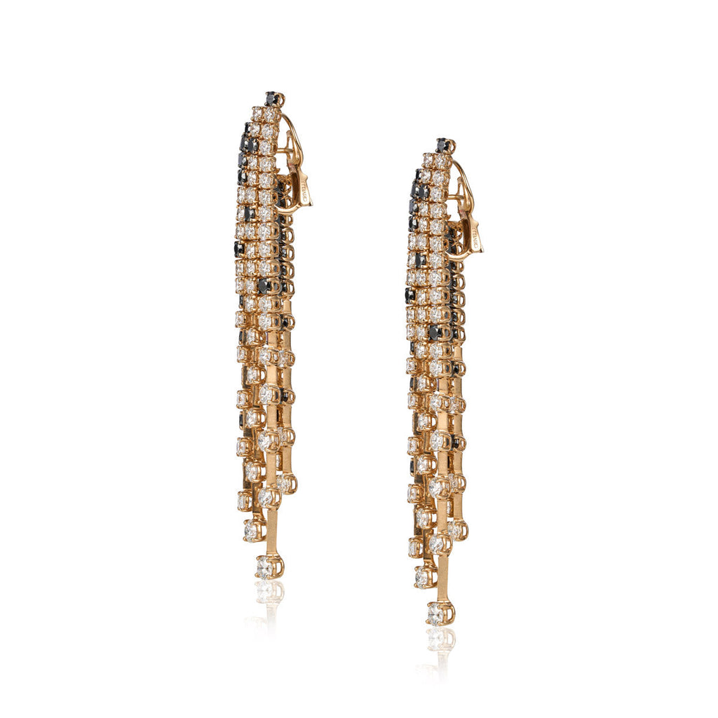 Crivelli Waterfall Earrings featuring cascading design with elegant silver or gold metal, stylish jewelry for women.