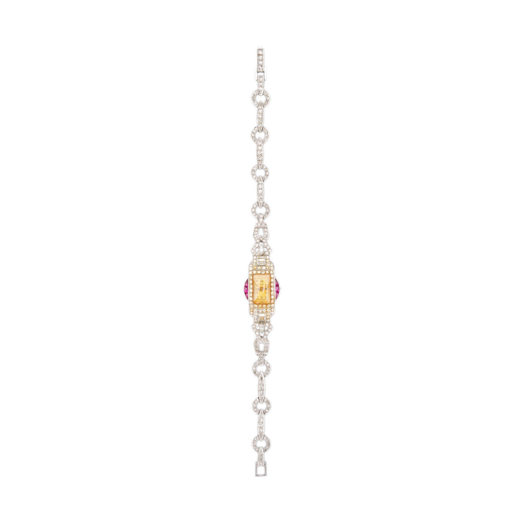Vintage Finds bracelet watch with a 20mm strap, showcasing its classic design and elegant face on a jewelry display.