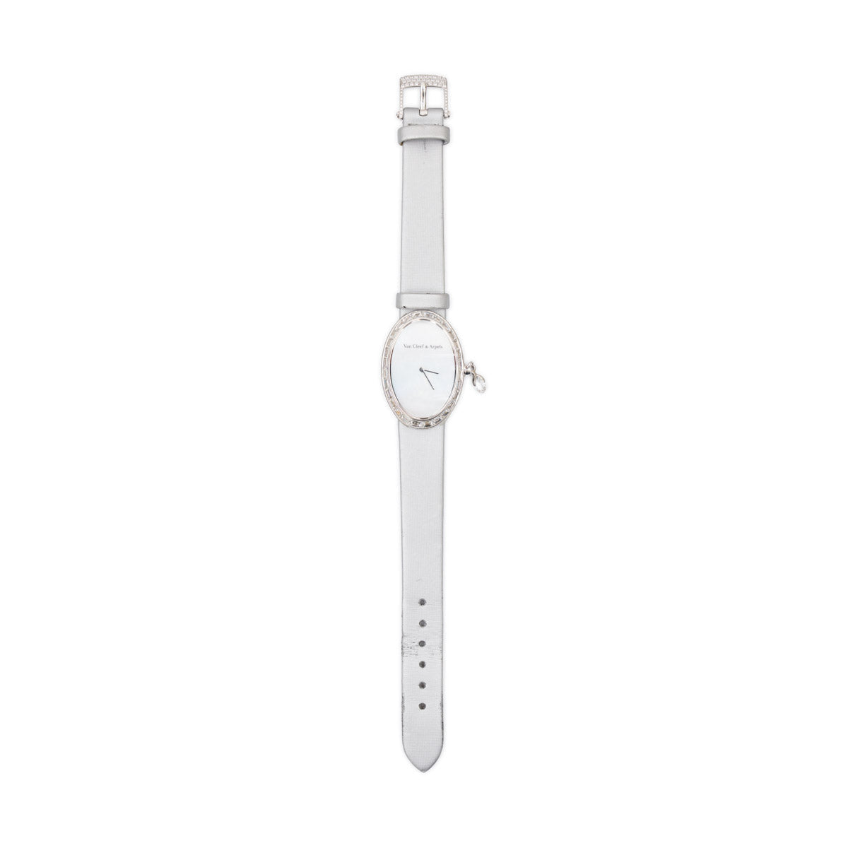 Van Cleef & Arpels gold briolette diamond pavé charms for watches, featuring intricate detailing and sparkling gemstone accents.