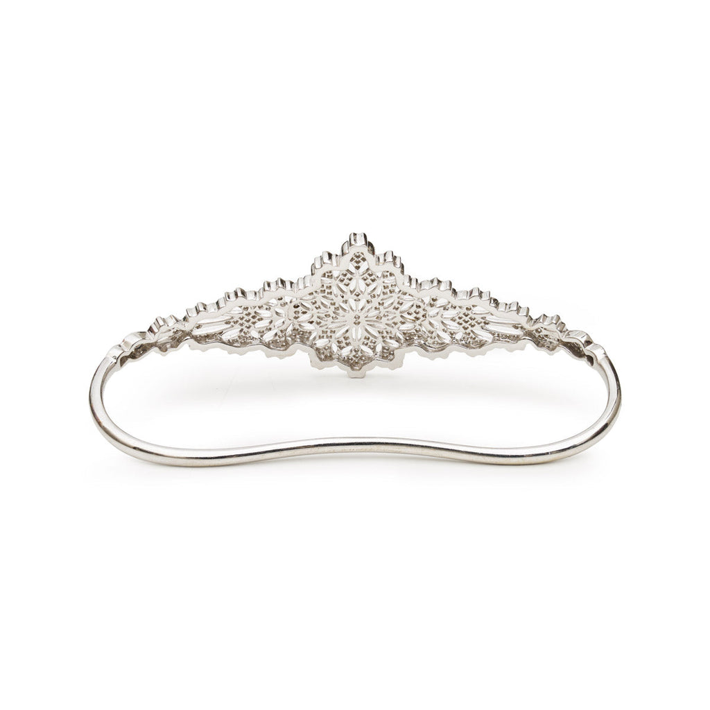 White gold palm-shaped bracelet from Other Designers' fine jewellery collection, showcasing intricate craftsmanship and elegant design.