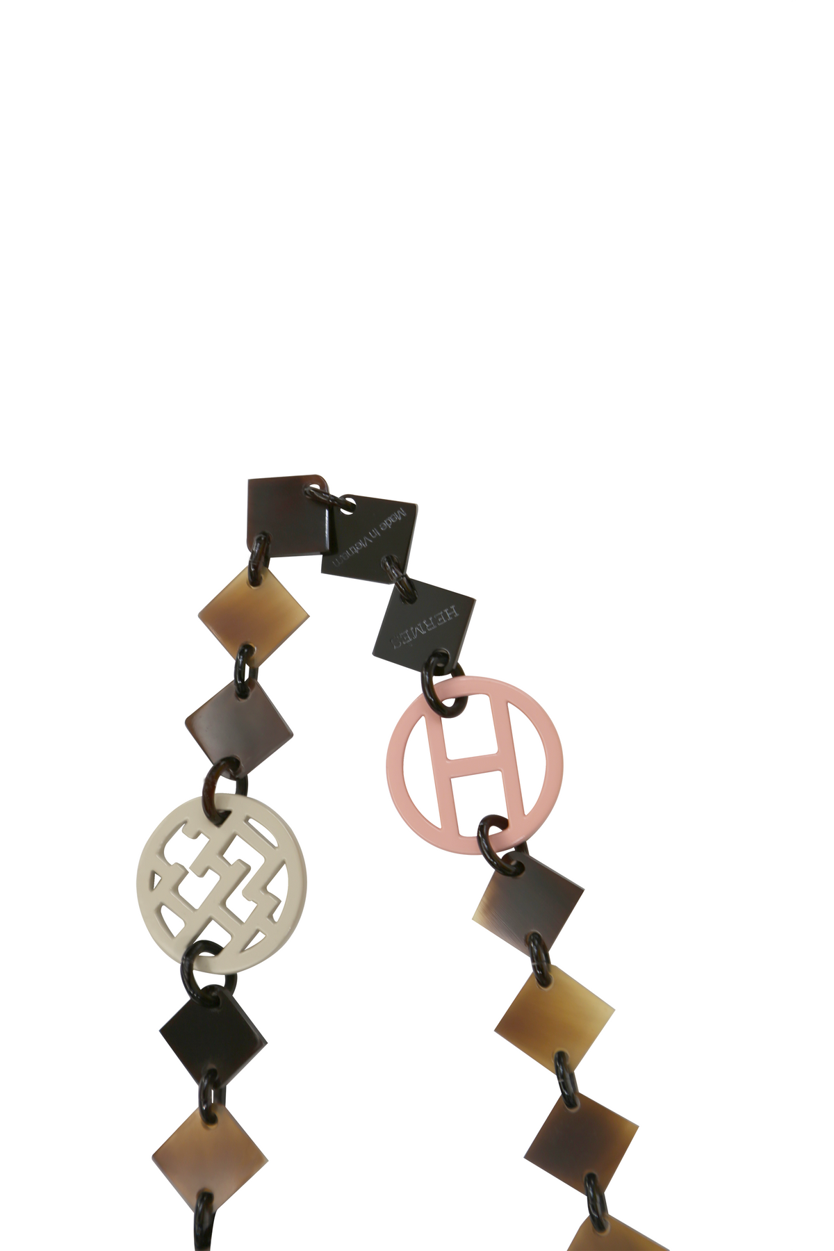 Hermès Pastel and Multicolour Lacquer Lena Necklace with vibrant, layered design and elegant clasp detail.