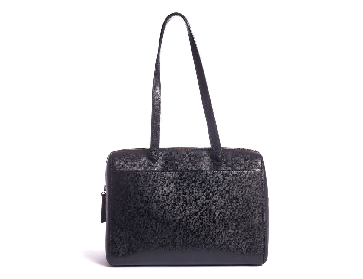 Chanel Epsom Black Leather Zipped Tote