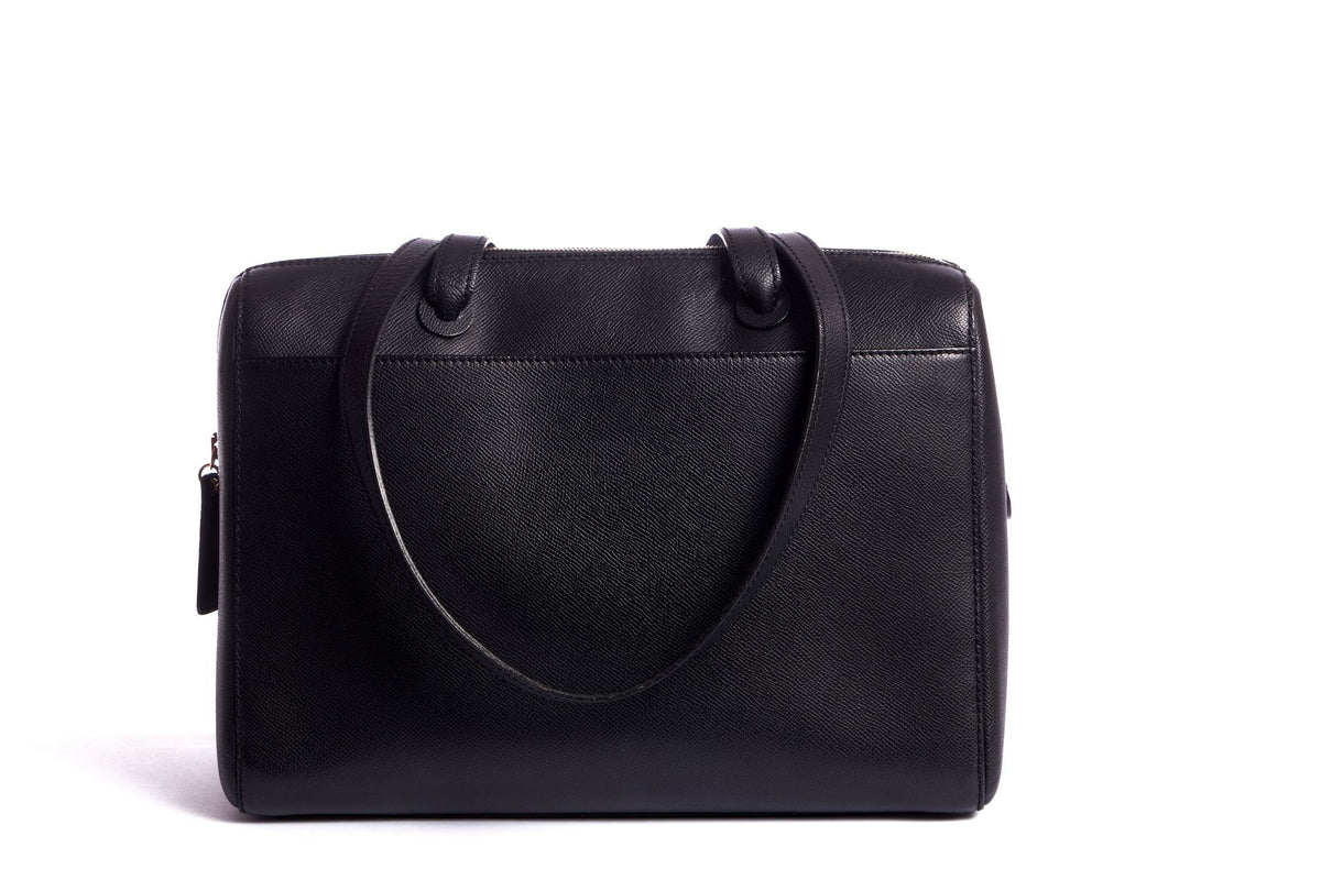 Chanel Epsom Black Leather Zipped Tote