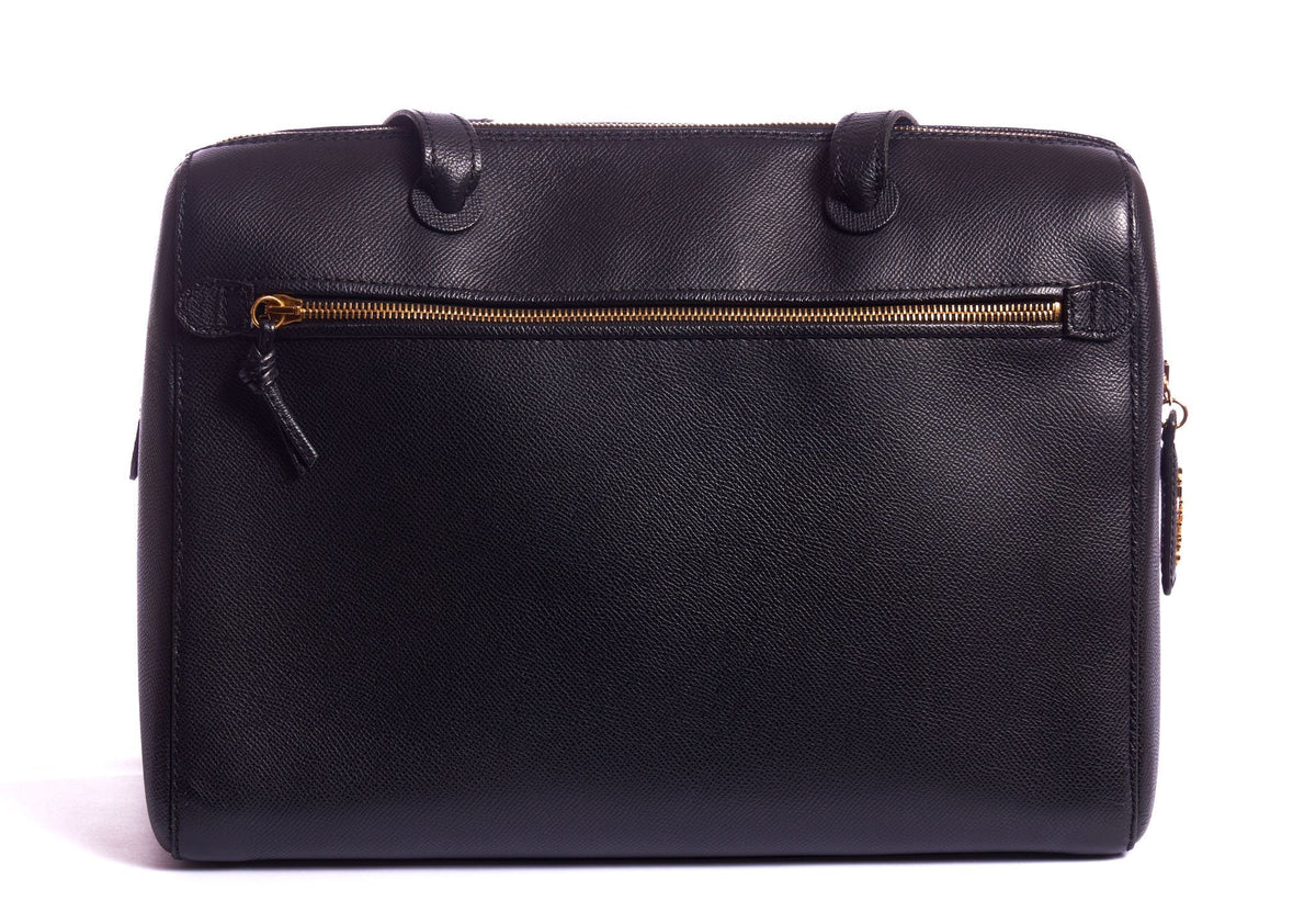 Chanel Epsom Black Leather Zipped Tote
