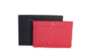 Chanel BNIB Coral Caviar Chevron Clutch