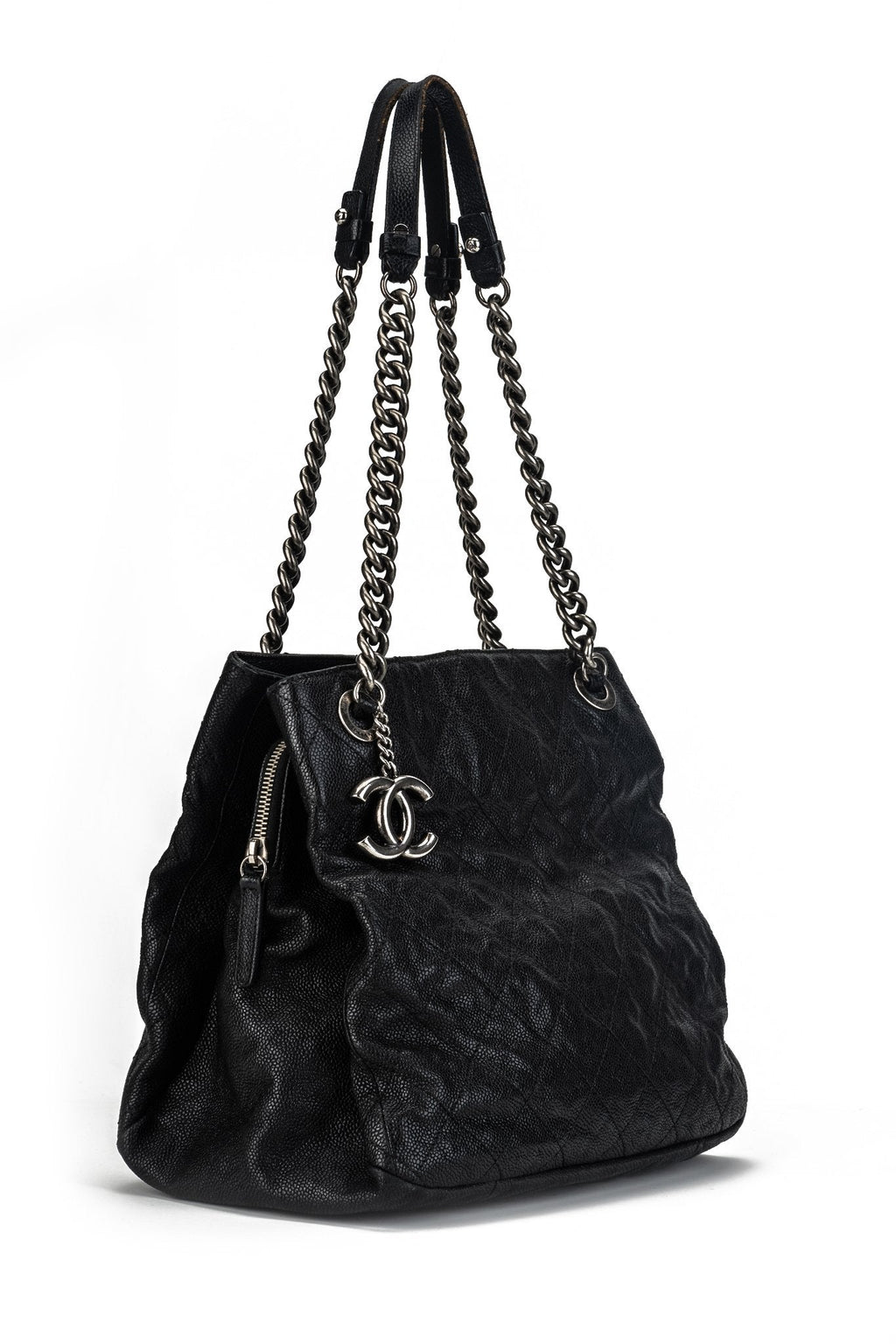 Chanel Black Caviar 3 Compartments Bag