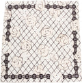 Chanel BN White Camellia Silk Scarf