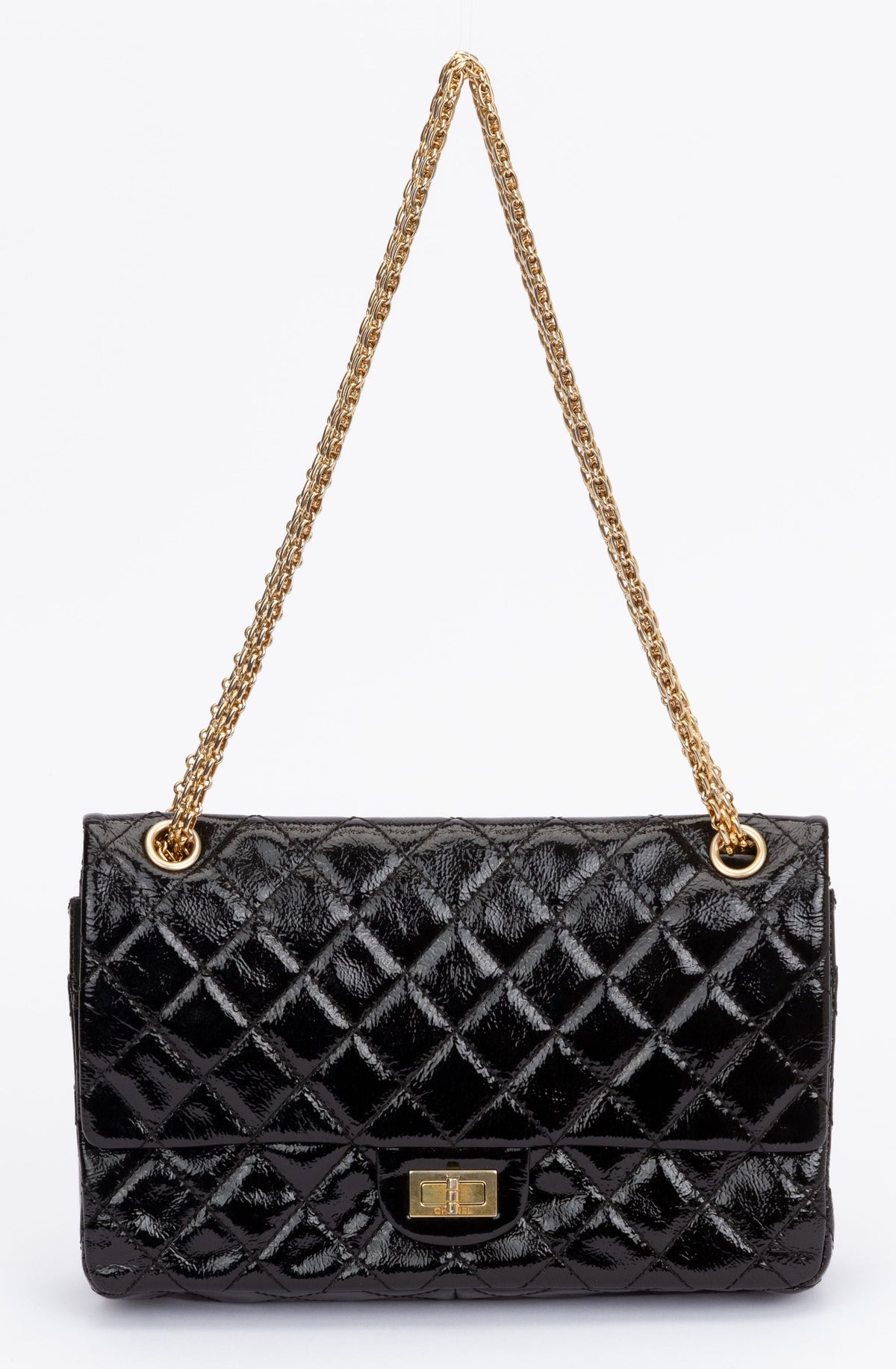 Chanel Black Patent Reissue Medium Flap