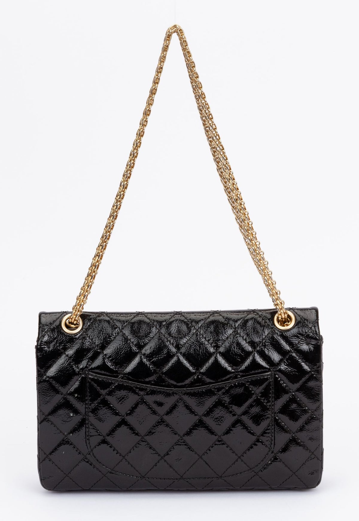 Chanel Black Patent Reissue Medium Flap