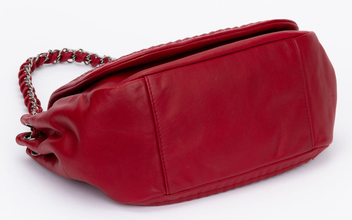 Chanel Cherry Red Inlay Chain Handbag