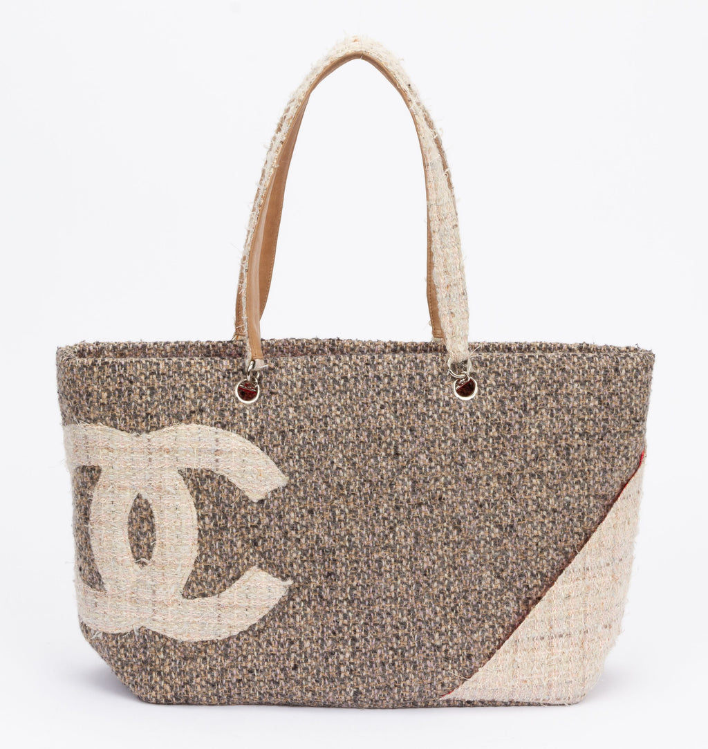 Chanel Grey Bouclè Wool Bag