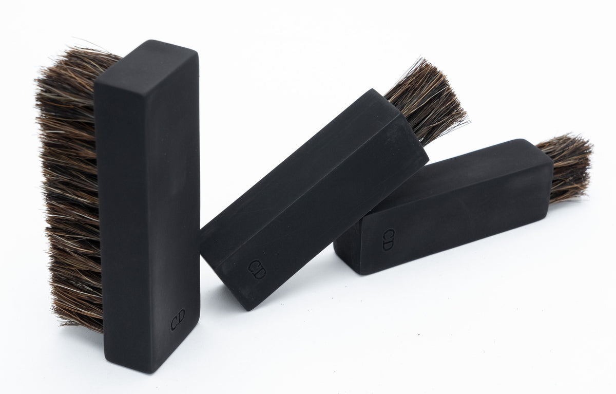 Dior NIB Black Leather Travel Shoe Kit