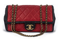 Chanel Graphic Single Flap Bag Black Red
