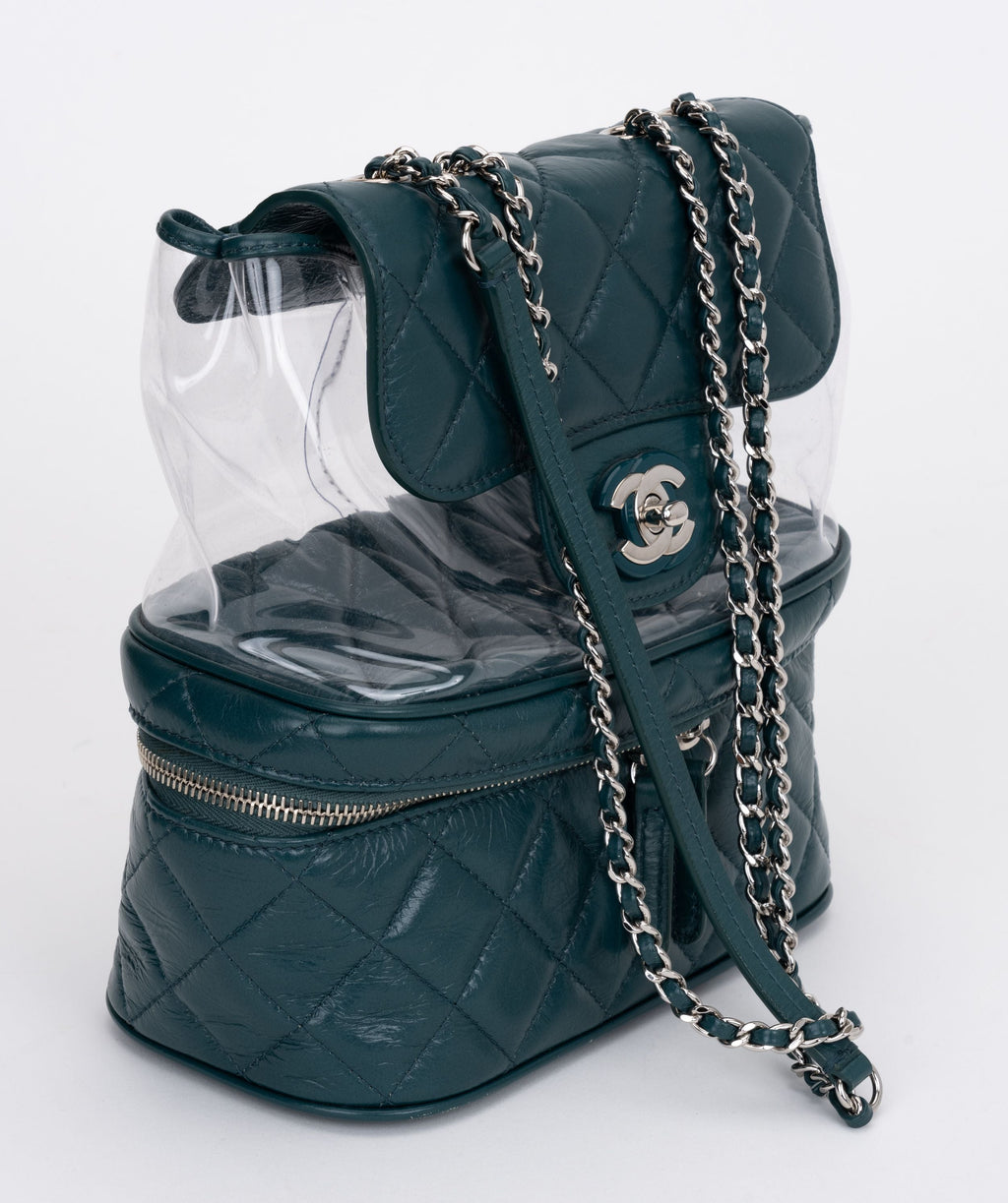Chanel Green Pvc Shoulder Tote Bag