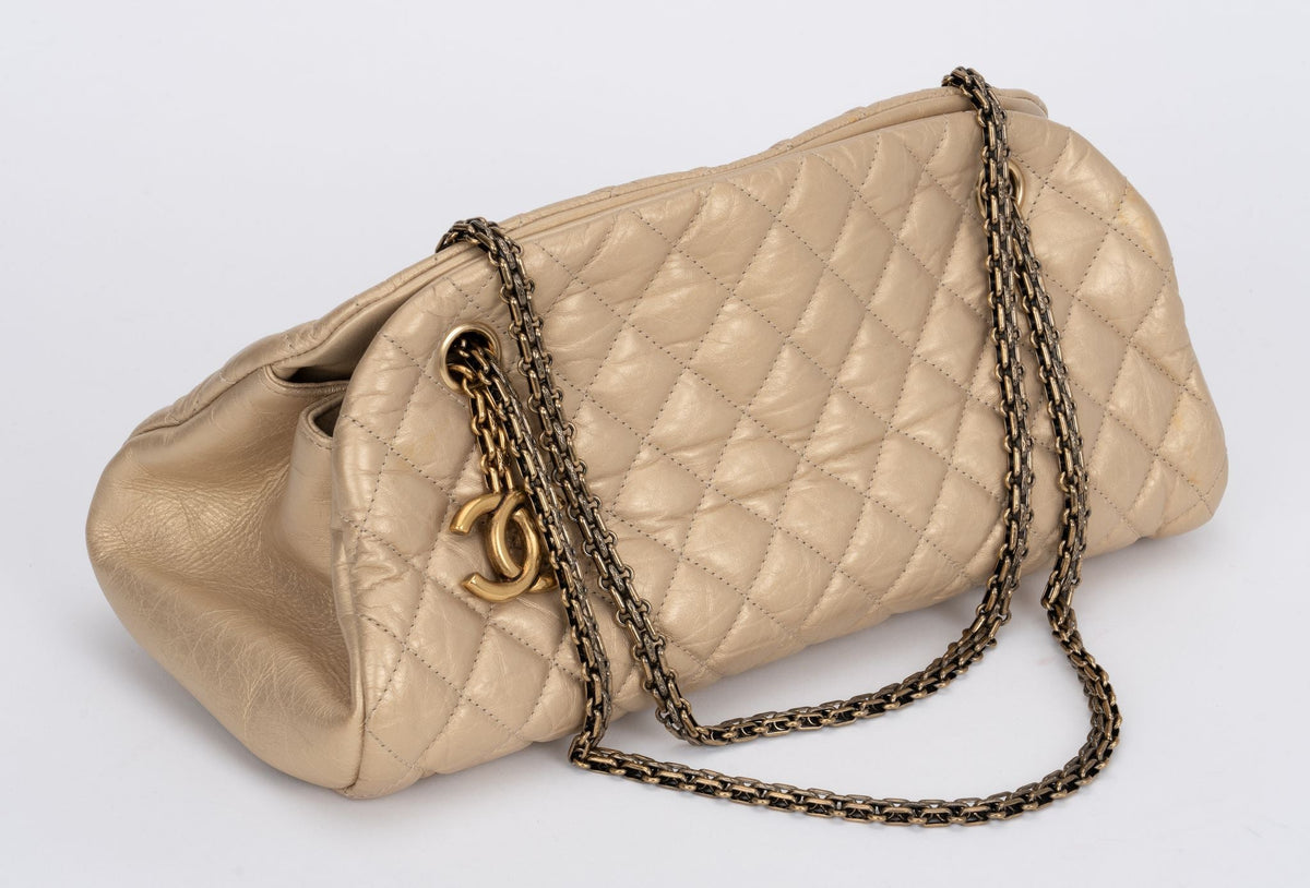 Chanel Gold Distressed Mademoiselle Bag