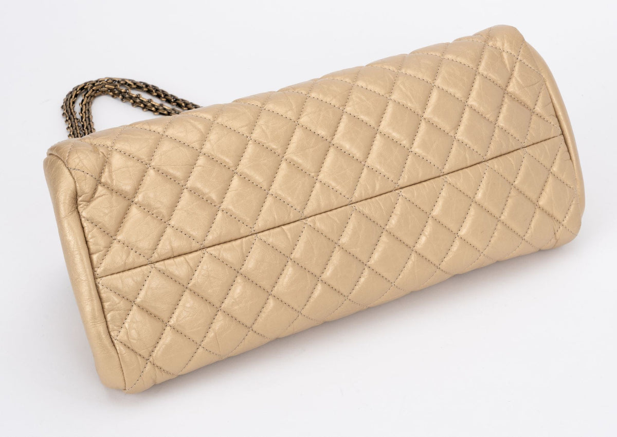 Chanel Gold Distressed Mademoiselle Bag