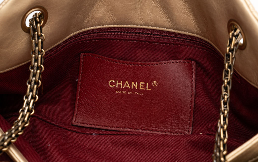 Chanel Gold Distressed Mademoiselle Bag